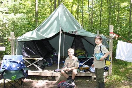 Campers showing MosquitoOasis in use