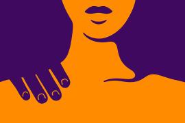 Illustration of unwanted hand on shoulder