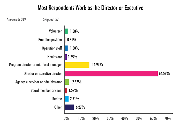 Most Respondents Work as the Director or Executive